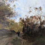 Peinture ancienne de paysage