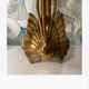 Vintage peacock bronze and pink wall light in glass paste