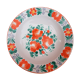 Assiette fleurs orange peinte à la main Hongrie