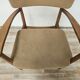 Fauteuil suédois en bois et tissu marron
