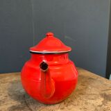 Enamelled teapot
