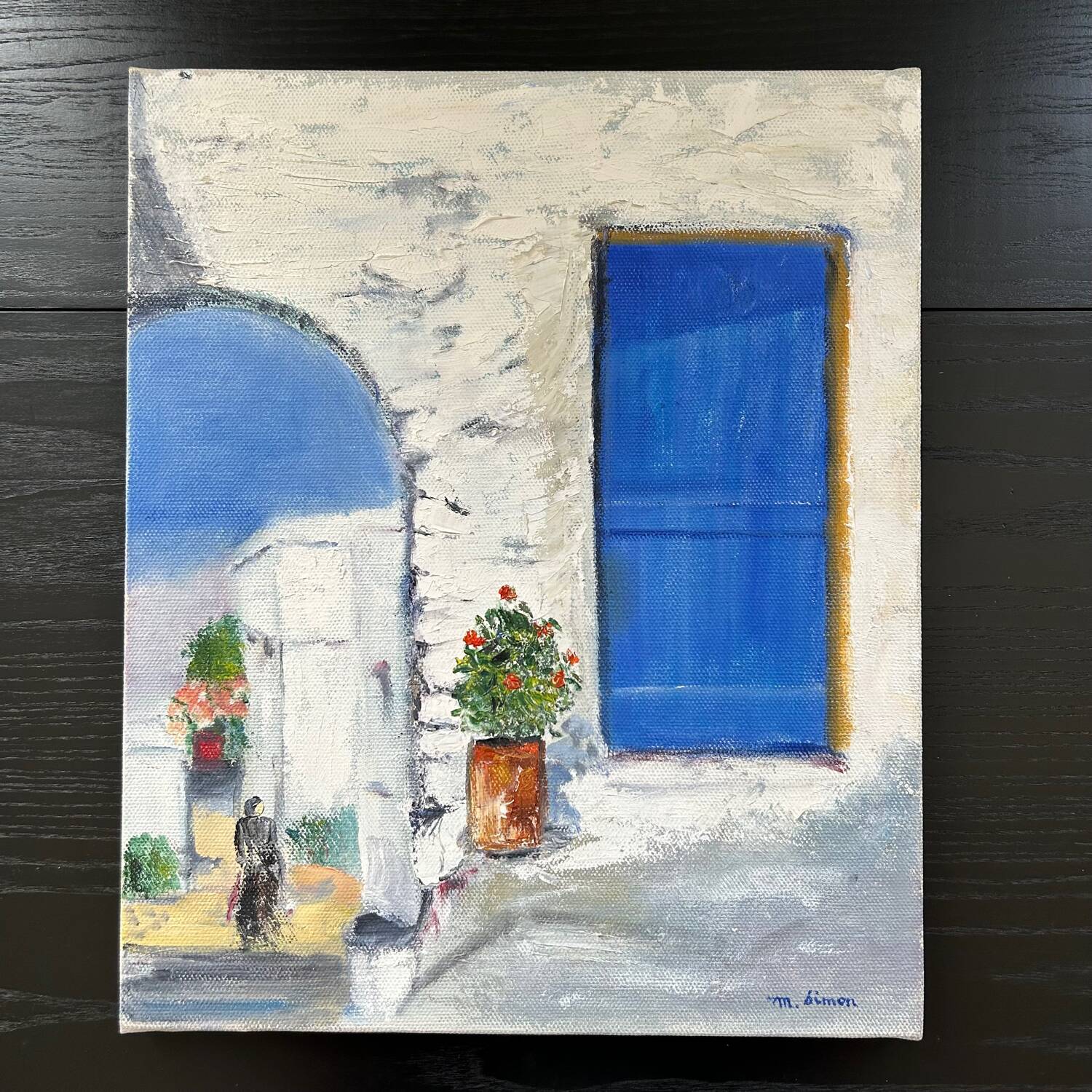 Painting the blue door