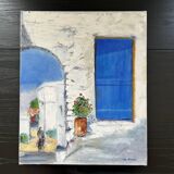 Tableau la porte bleue
