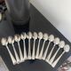 12 large silver-plated metal spoons Ercuis