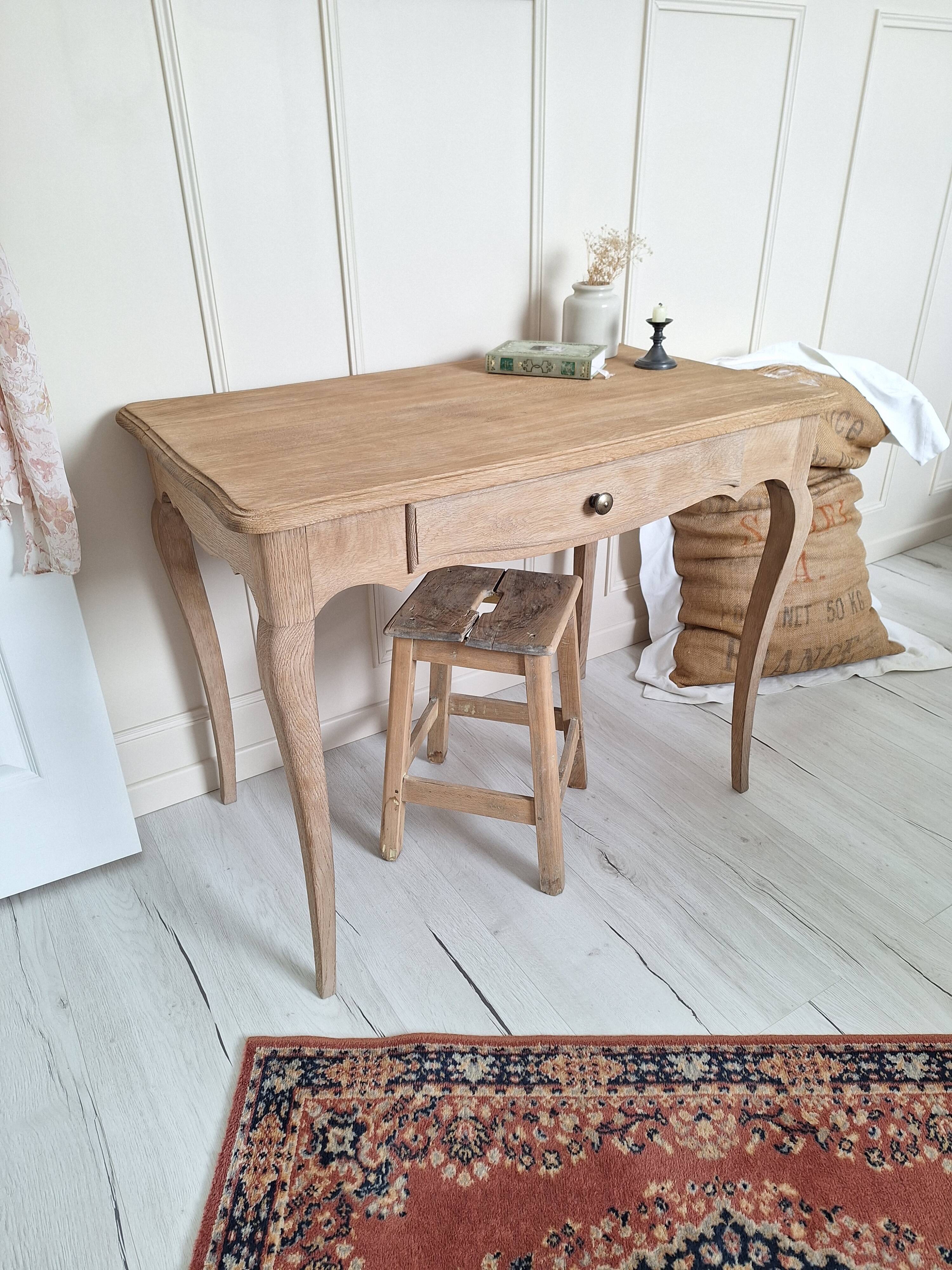 Antique oak side table in Louis XV style