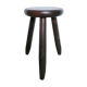 Dark wooden tripod stool