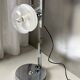 Vintage Italian Floor Lamp in Chromed Metal and Glass with Three Faded Shades