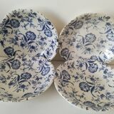 Ensemble de 4 assiettes creuses Gien et Enoch Wedgwood