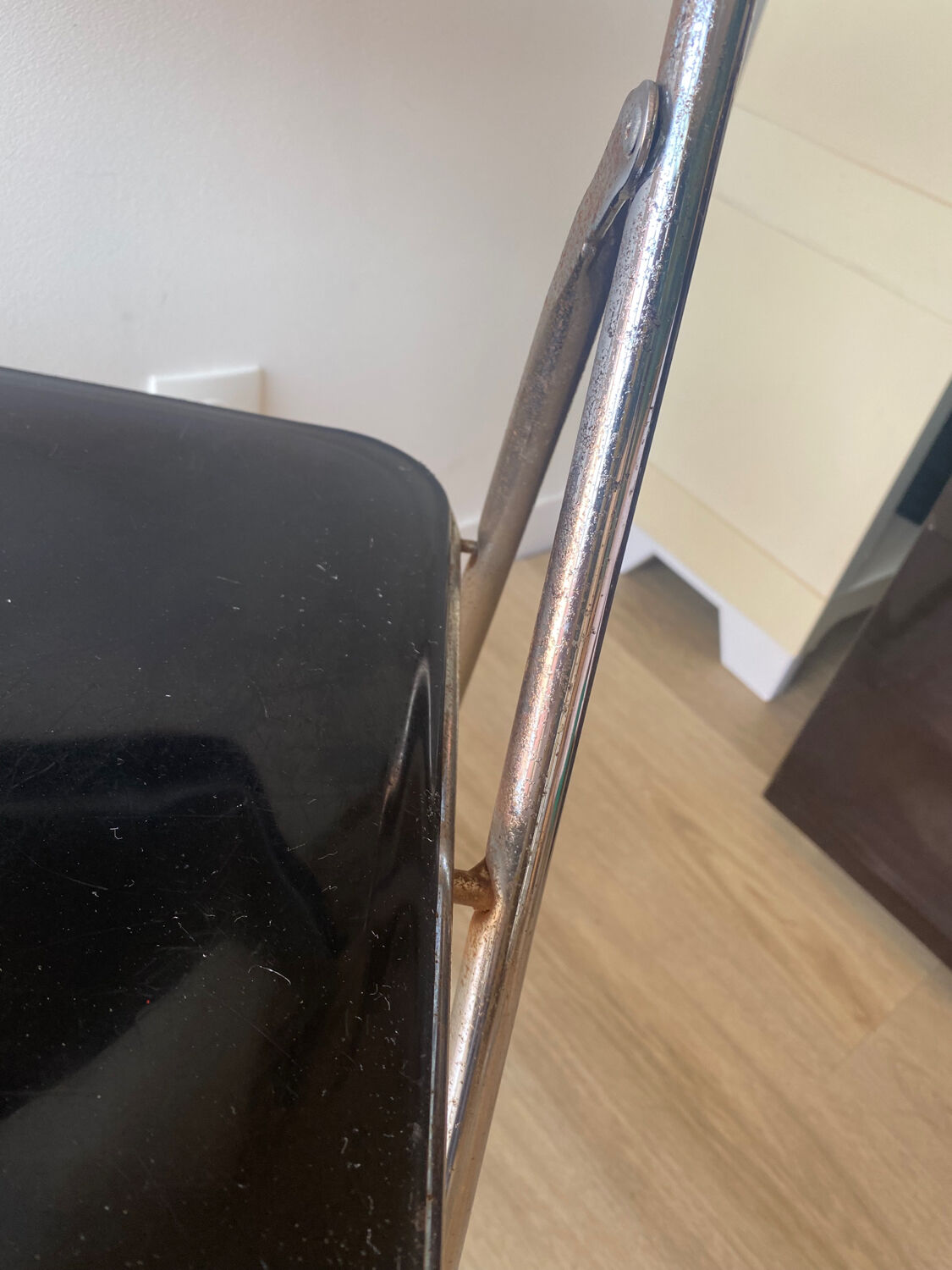 Chaise pliante plexi ikea vintage 80