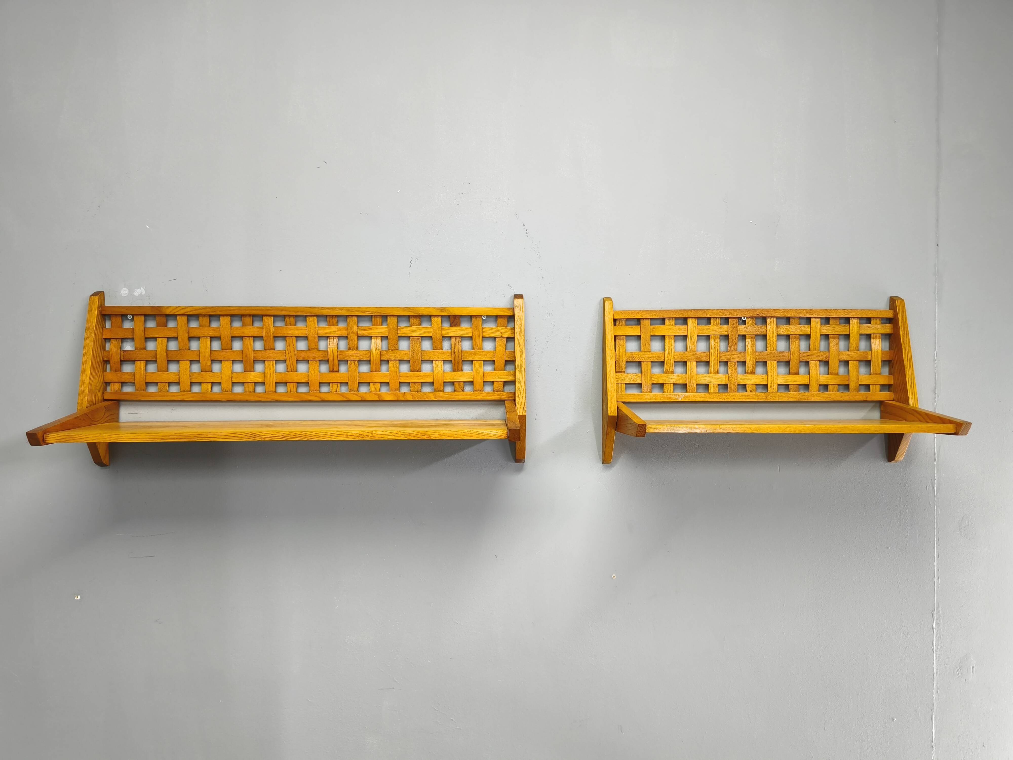 Pair of Mid-Century Folding Wall Shelves by ULUV, Czechoslovakia 1960s