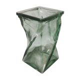 Vase design verre torsadé