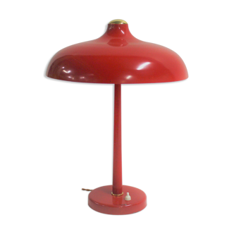 Mid century red desk lamp, 1950s