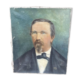 PORTRAIT OF A MAN WITH AN EARRING SIGNED P GARNIER