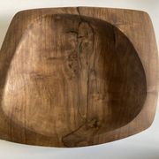 Vide poche forme libre mid century XXL en bois d'olivier