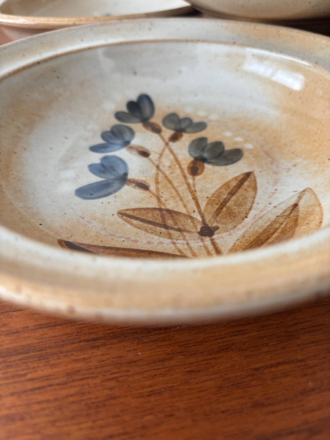 Set of 5 deep plates in stoneware – Atelier du Marais – Art ceramics