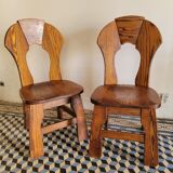 Pair of brutalist chairs