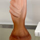 Vase en verre rose Art Déco