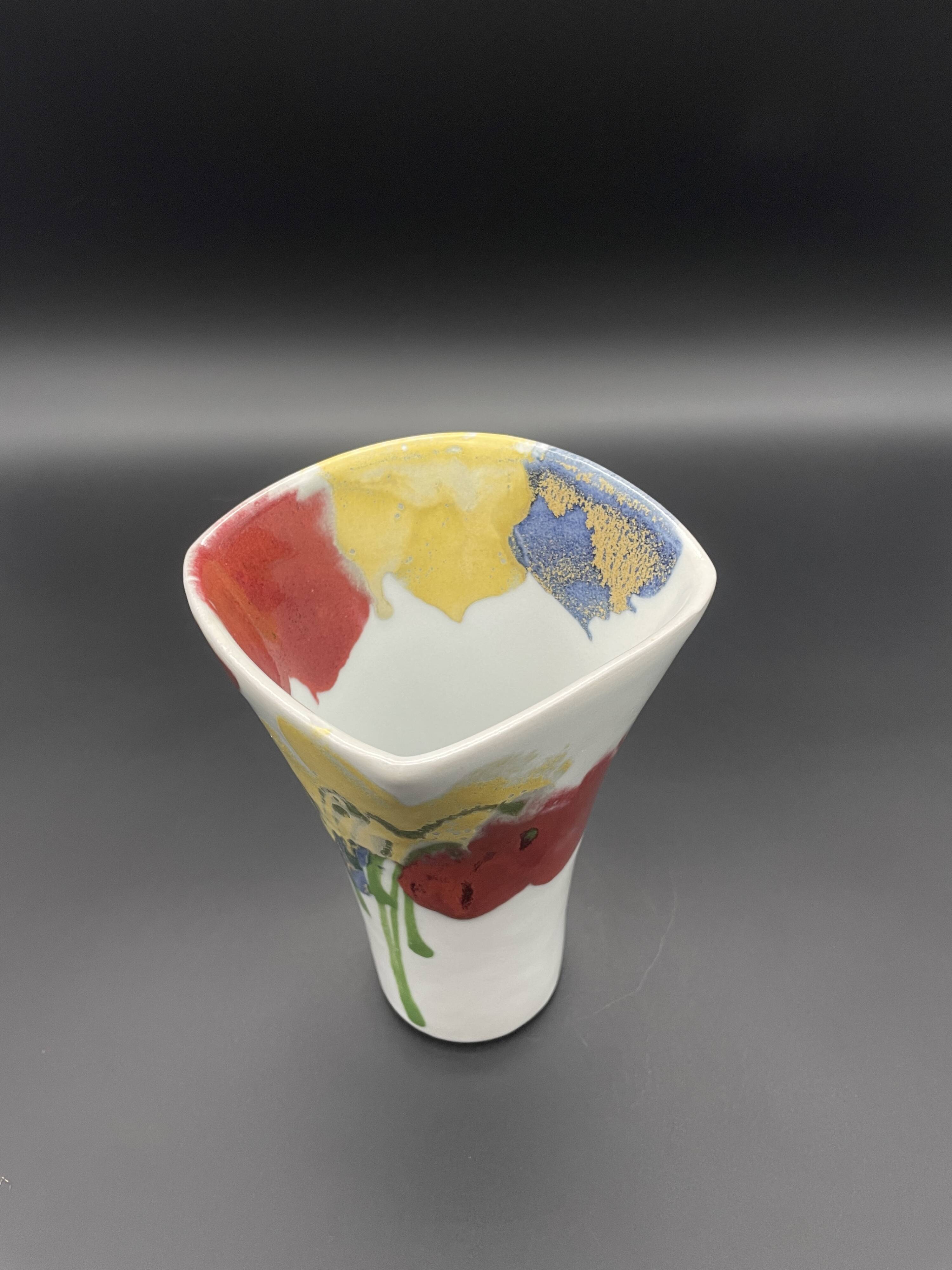 Poppy vase by Janice Tchalenko for Dartington Pottery, 1980s.