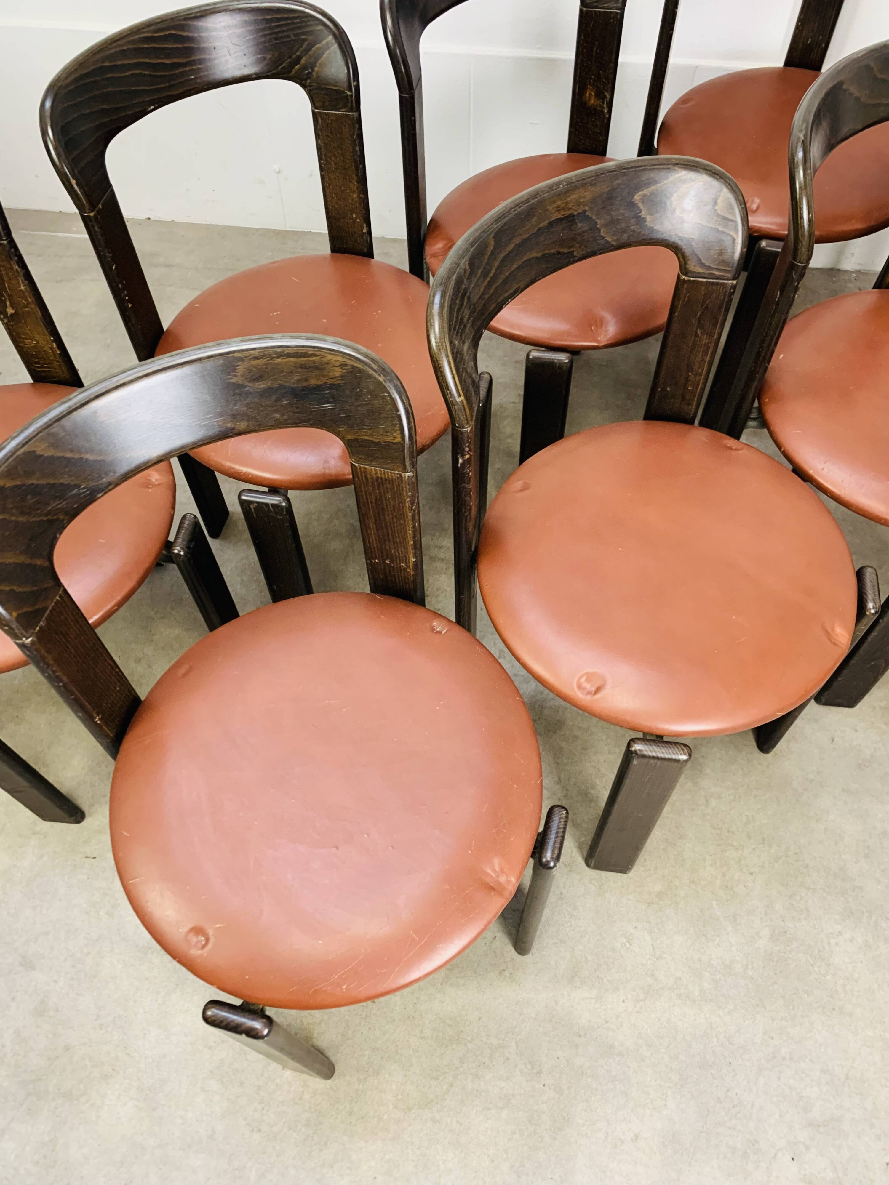 8 Bruno Rey chairs for Dietiker, workshop "Chair from Stein am Rhein"