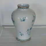 Haviland Limoges vase – Nankin turquoise and gold decoration – 17 cm