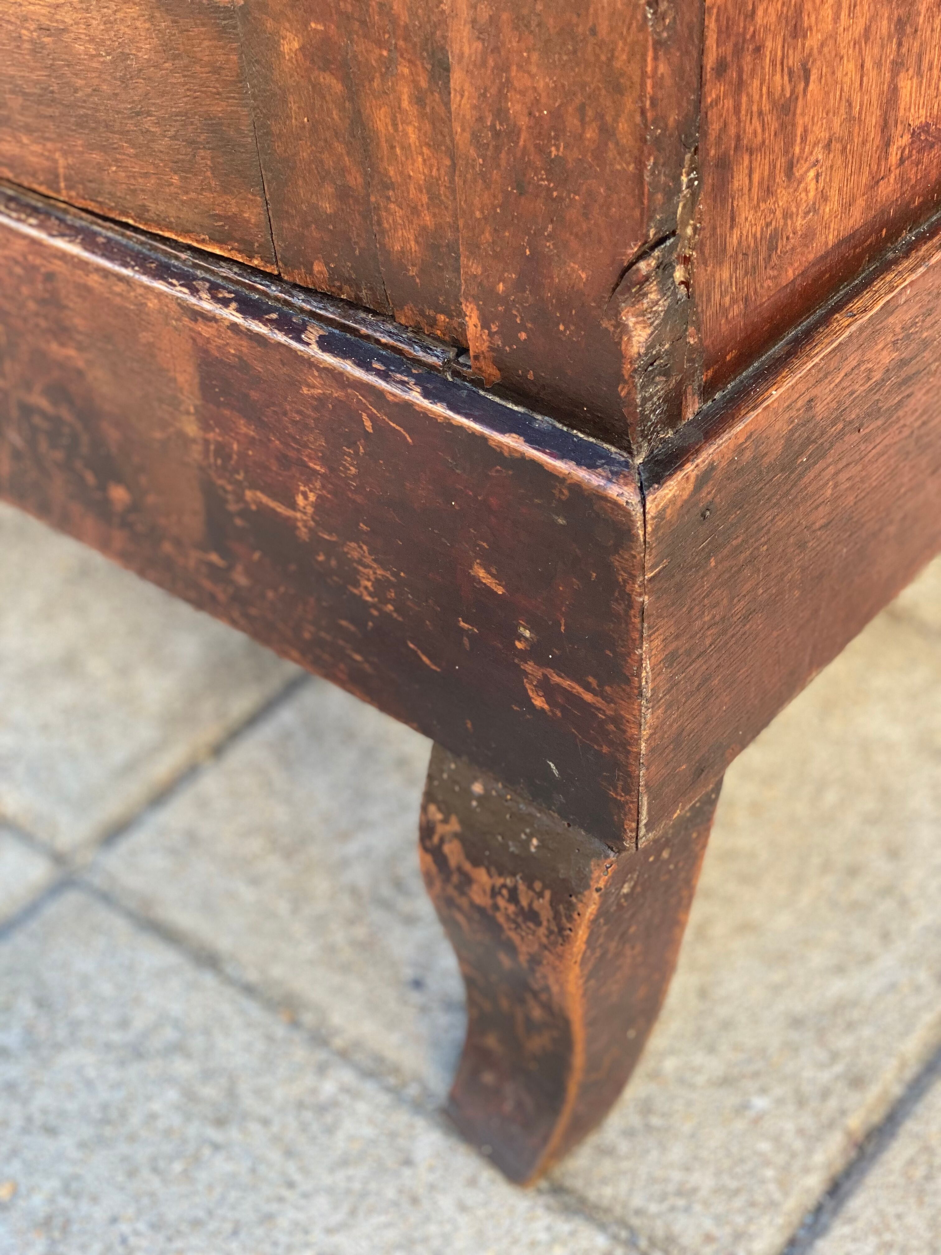 Biedermeier style oak wood cabinet