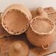 Set of vintage baskets in handmade wicker • Decorative pieces