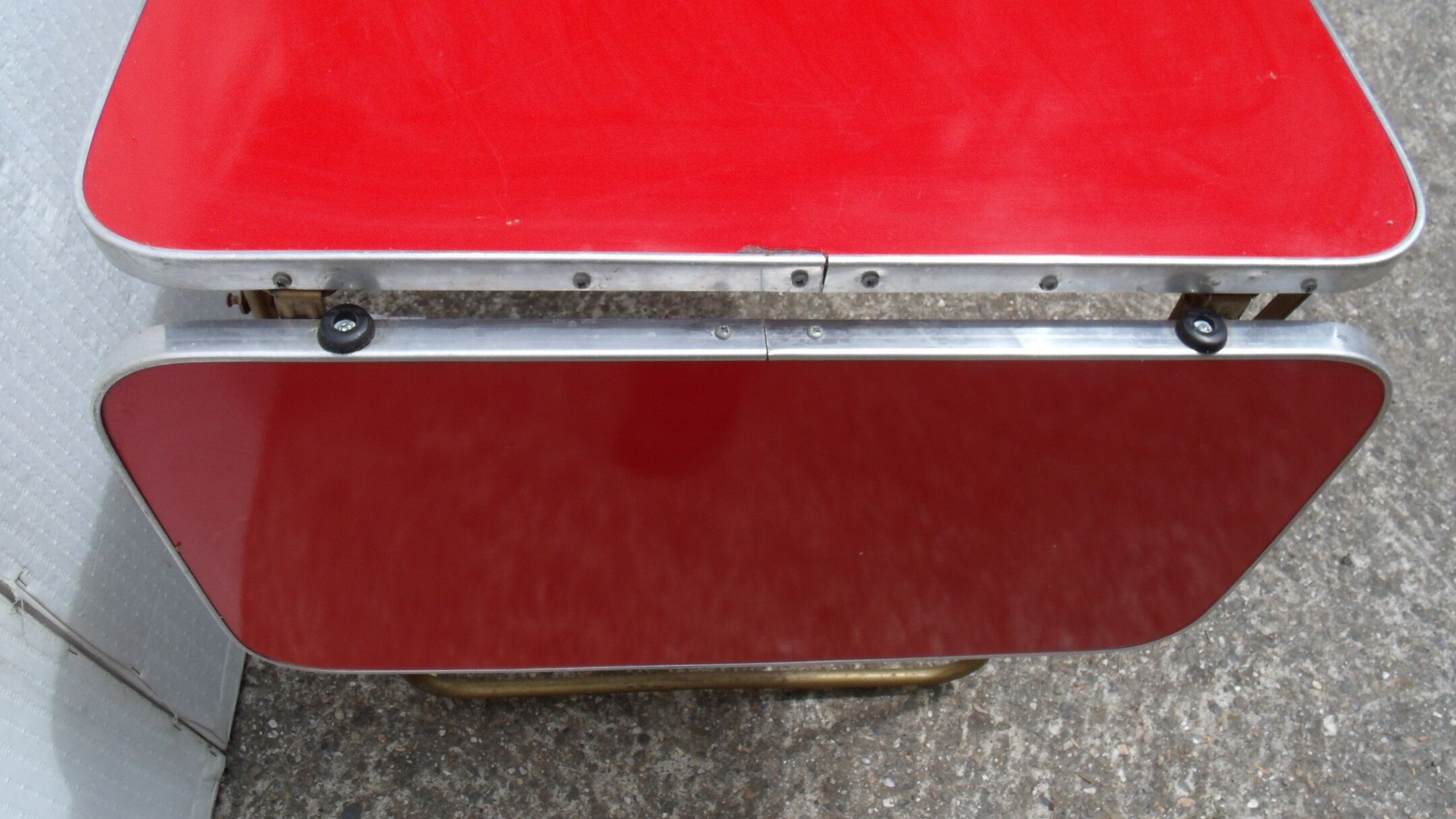Extra camping table vintage picnic with folding extensions