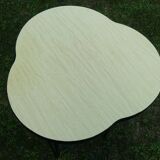 Table selette wrought iron and formica yellow vintage 1960