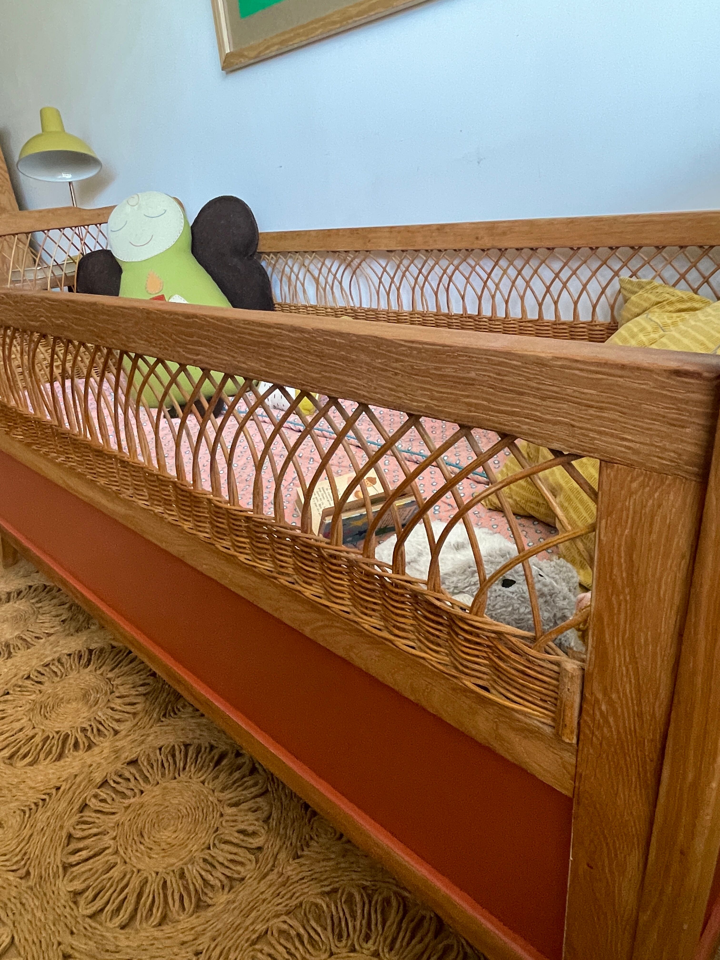 Vintage rattan bed for baby/child