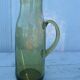 Pitcher jug vase in green glass bubble
