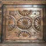 Antique Carved wooden chest with plant motif Renaissance period