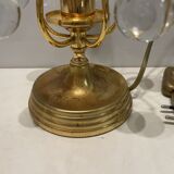 Brass crystal table lamps