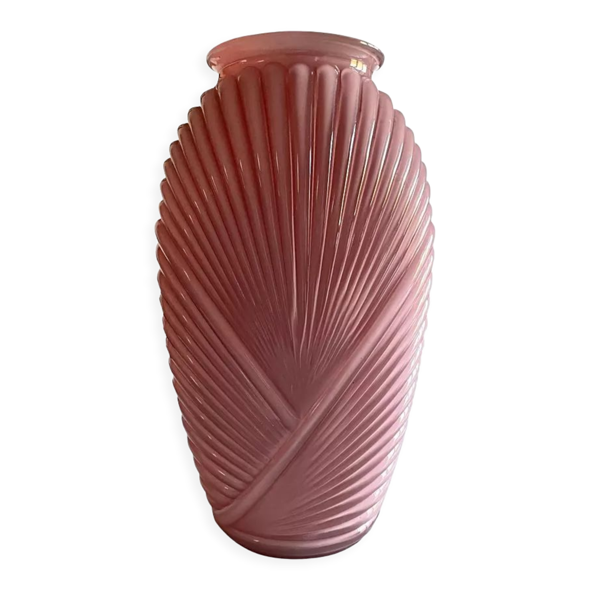 Pink vase draped art deco