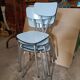 complete kitchen in blue formica buffet table and chairs