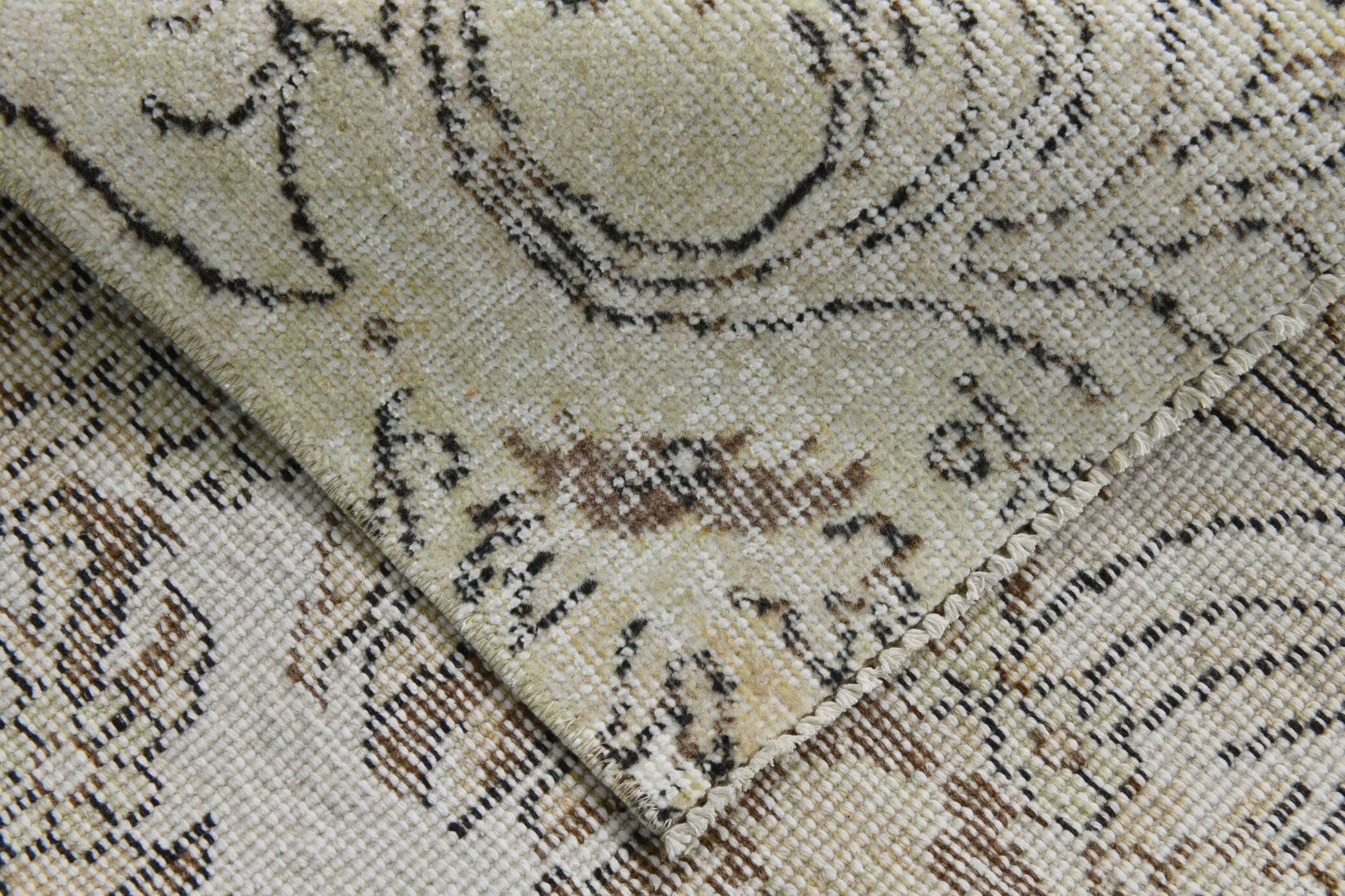 6x11 Beige & Cream Classic Turkish Rug, 194x328Cm