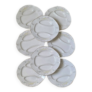 Assiettes à asperges - barbotine