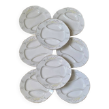 Art Nouveau majolica asparagus plates