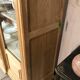 Pickled oak display bookcase