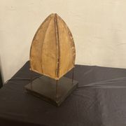 Ottoman lamp made of natural material