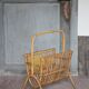Rattan magazine holder, wicker magazine holder, magazine storage, magazine rack