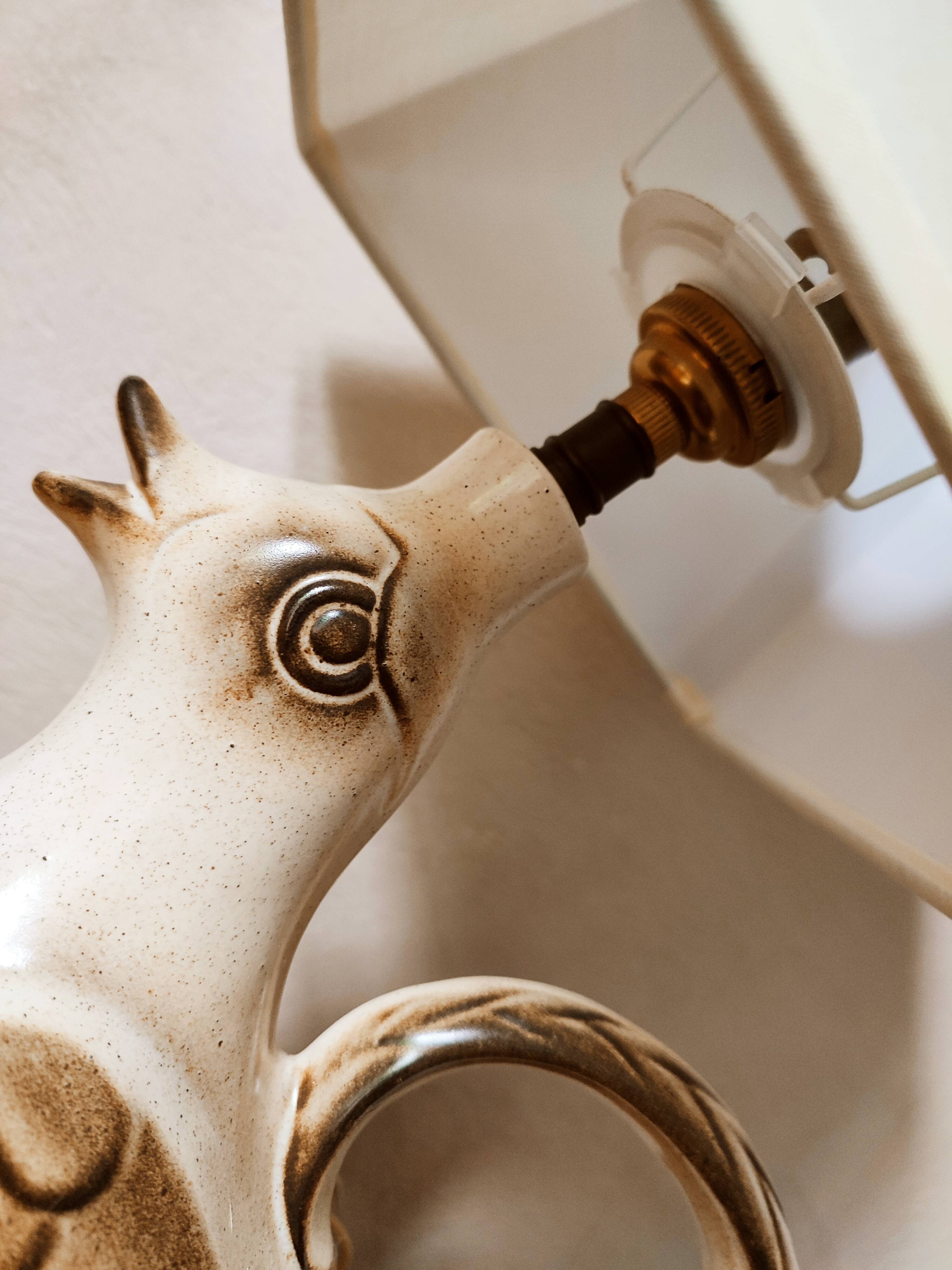 Ceramic bird lamp W-Germany