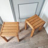 Pair of pine bedside tables
