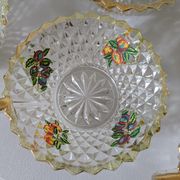 6 coupelles en verre ciselé