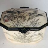 Engraved bone pill box