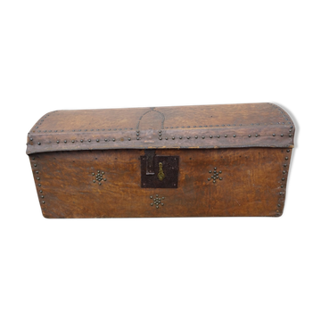 19th-century leather trunk