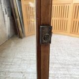 Enfilade de métier en chêne avec portes vitrées
