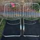Pair of vintage armchairs in chrome tubular steel