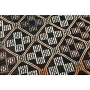 Brown Orange Handmade Vintage Turkish Kilim Area Rug  112x159