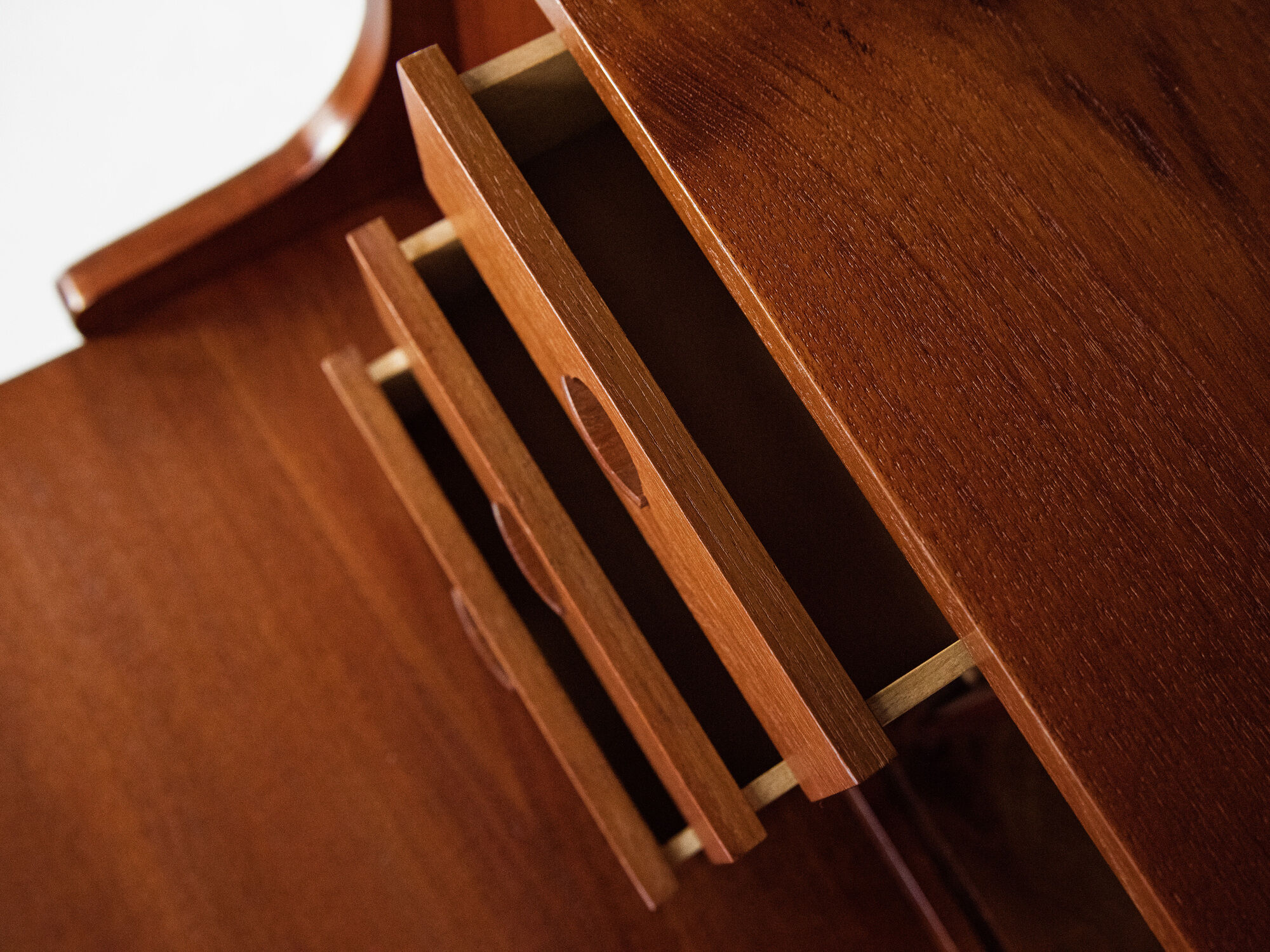 Midcentury Danish book shelf secretaire in teak by Nexø 1960s