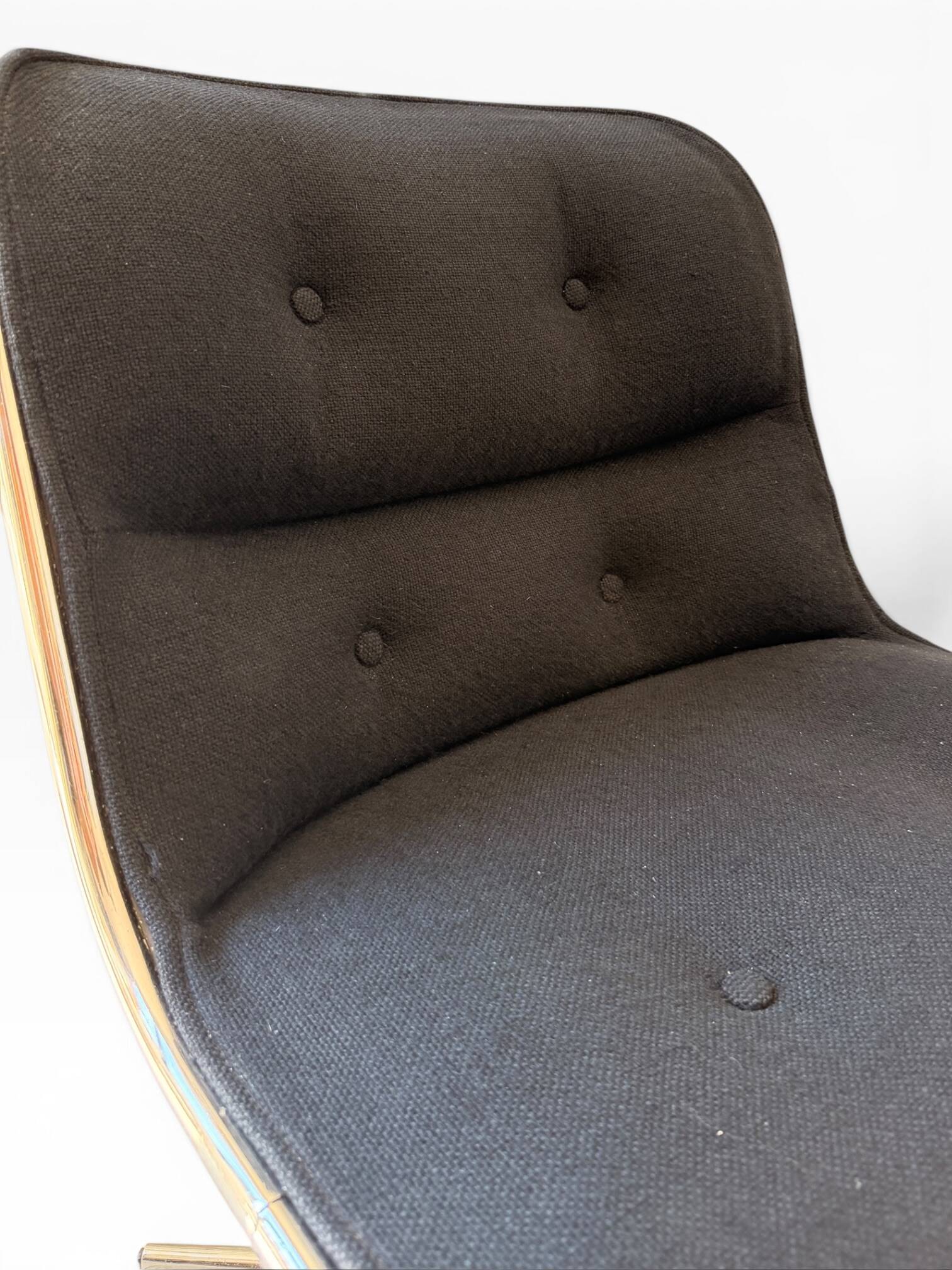 Charles Pollock Knoll Office Chair Black Fabric - Without Armrests